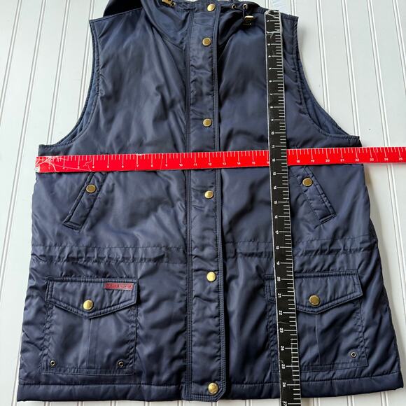 Lauren Ralph Lauren Navy Blue hooded Vest Jacket size L - Picture 8 of 10
